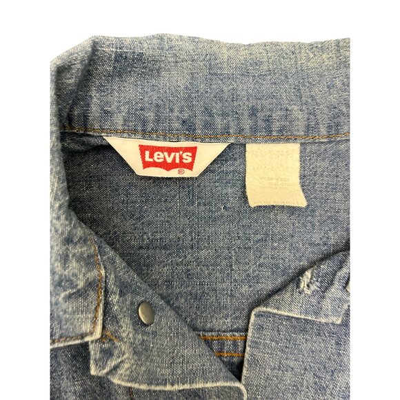 Vtg Levi's Womens Orange Tab Blue Denim Jean Jacket Light Weight Trucker Large - Picture 6 of 7